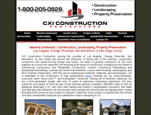 Tablet Screenshot of cxiconstruction.com